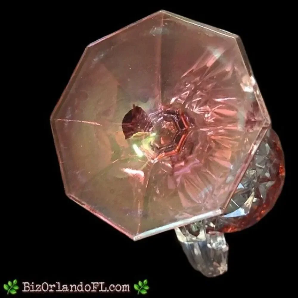 VINTAGE: Indiana Glass Monticello Trophy Clear Glass Vase w/ Ruby Red Stain HTF